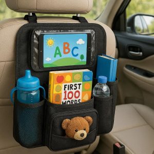 Multi-Compartment Hanging Car Backseat Organizer - Family Travel Essential